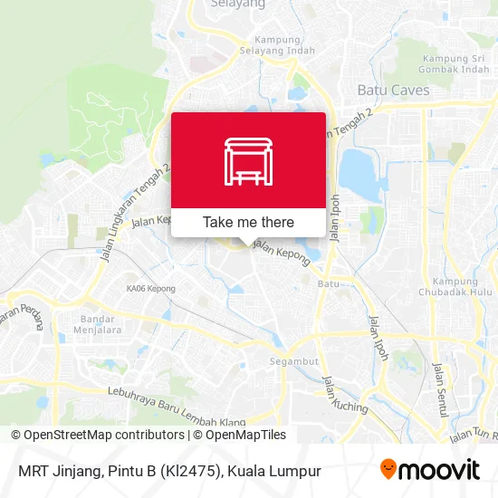 MRT Jinjang, Pintu B (Kl2475) map