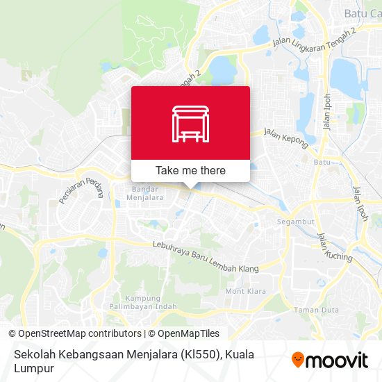 Sekolah Kebangsaan Menjalara (Kl550) map