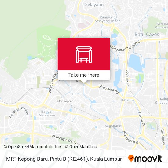 Peta MRT Kepong Baru, Pintu B (Kl2461)