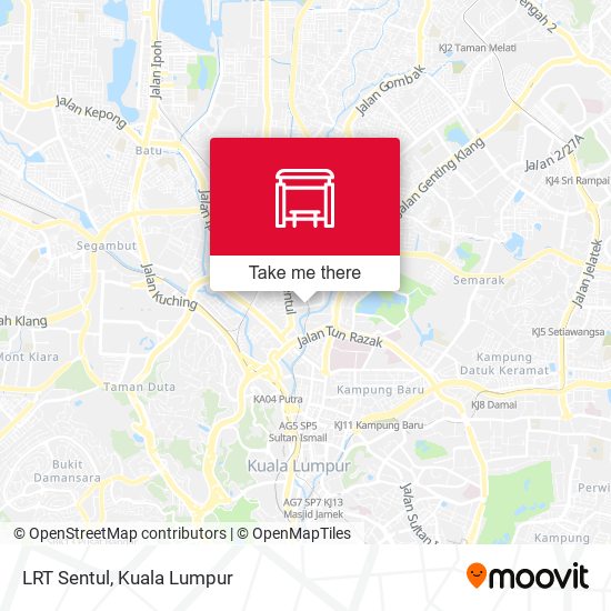 LRT Sentul map