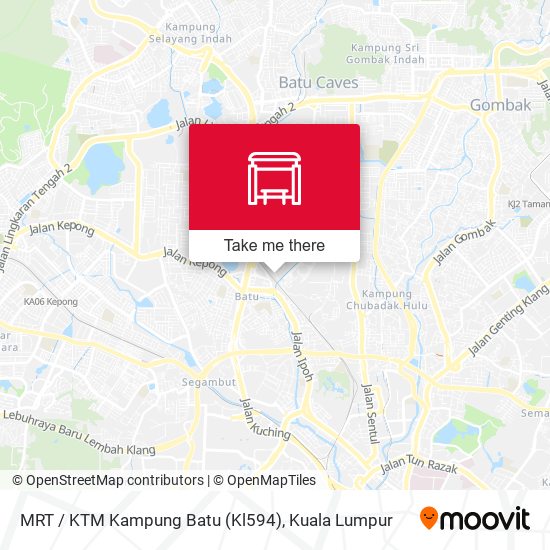 Peta MRT / KTM Kampung Batu (Kl594)