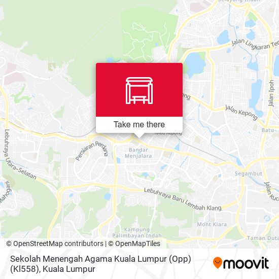 Peta Sekolah Menengah Agama Kuala Lumpur (Opp) (Kl558)