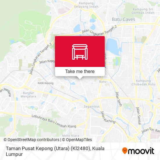 Peta Taman Pusat Kepong (Utara) (Kl2480)