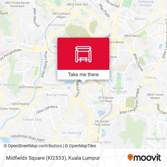 Midfields Square (Kl2533) map