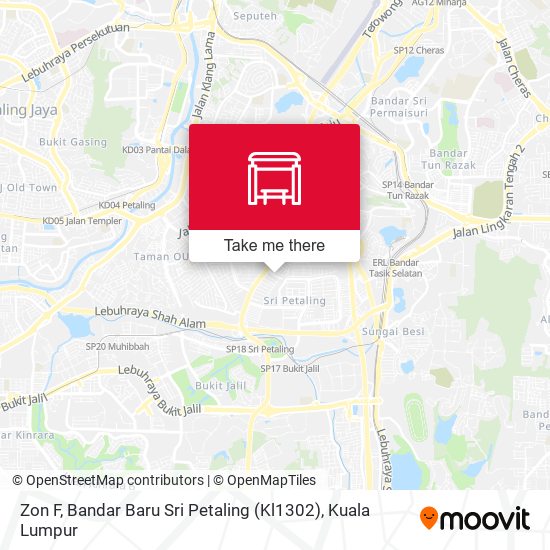 Peta Zon F, Bandar Baru Sri Petaling (Kl1302)