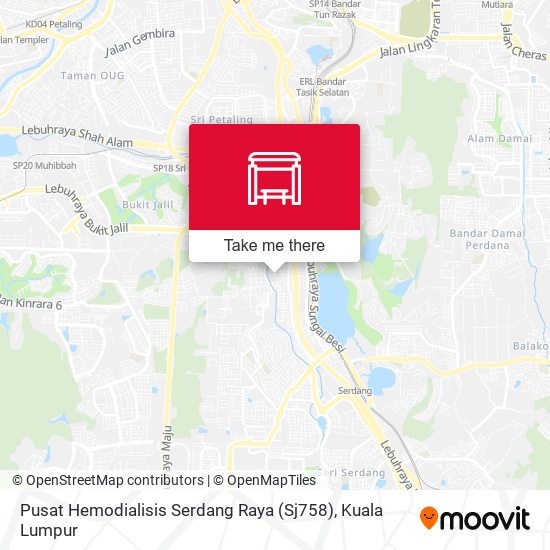 Peta Pusat Hemodialisis Serdang Raya (Sj758)