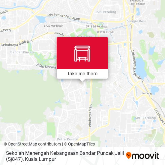 Peta Sekolah Menengah Kebangsaan Bandar Puncak Jalil (Sj847)