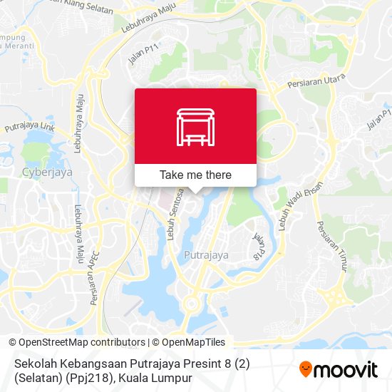 Peta Sekolah Kebangsaan Putrajaya Presint 8 (2) (Selatan) (Ppj218)