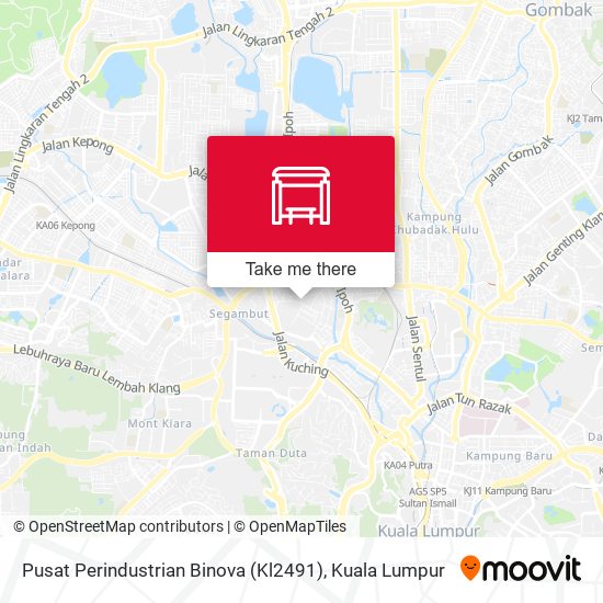 Pusat Perindustrian Binova (Kl2491) map