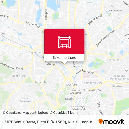 MRT Sentul Barat, Pintu B (Kl1580) map