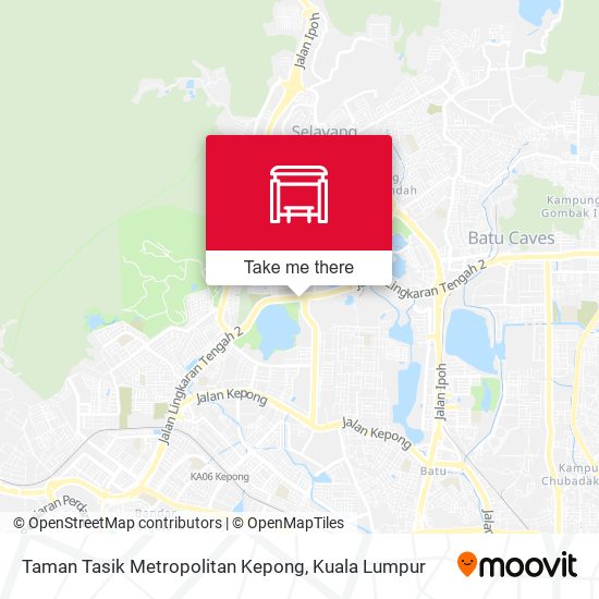 Peta Taman Tasik Metropolitan Kepong