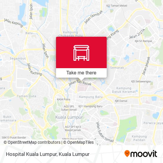 Hospital Kuala Lumpur map