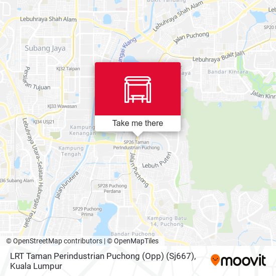 Peta LRT Taman Perindustrian Puchong (Opp) (Sj667)