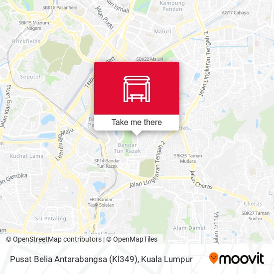 Peta Pusat Belia Antarabangsa (Kl349)