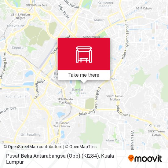 Pusat Belia Antarabangsa (Opp) (Kl284) map