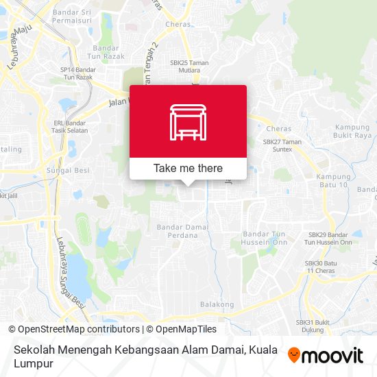 Peta Sekolah Menengah Kebangsaan Alam Damai