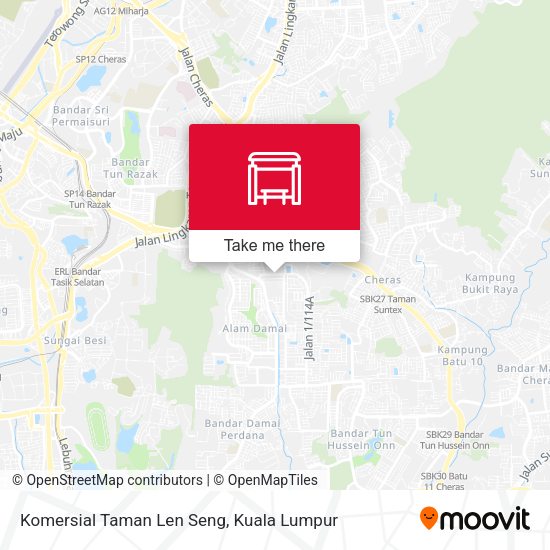 Komersial Taman Len Seng map