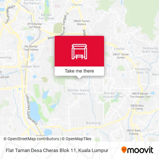 Flat Taman Desa Cheras Blok 11 map