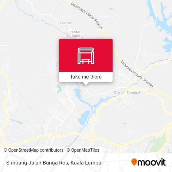 Simpang Jalan Bunga Ros map