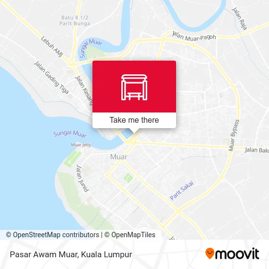 Pasar Awam Muar map