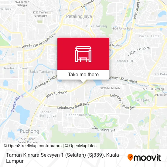 Taman Kinrara Seksyen 1 (Selatan) (Sj339) map