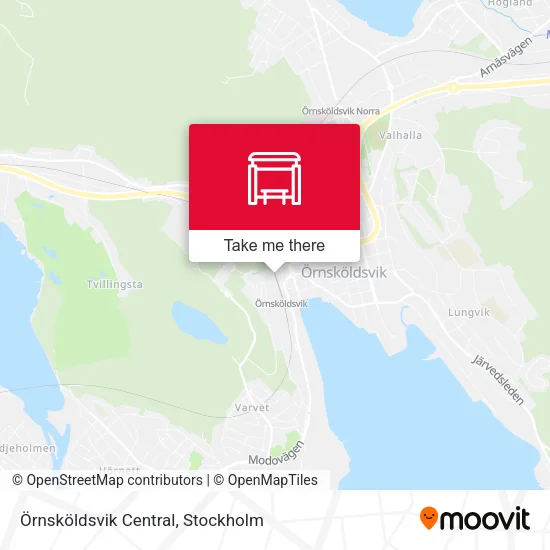 Örnsköldsvik Central map