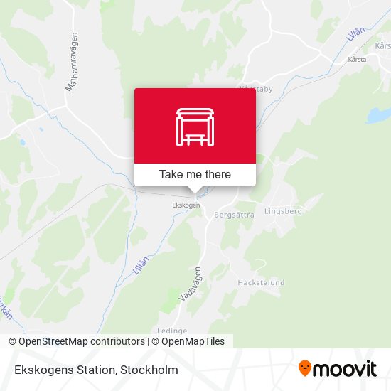 Ekskogens Station map