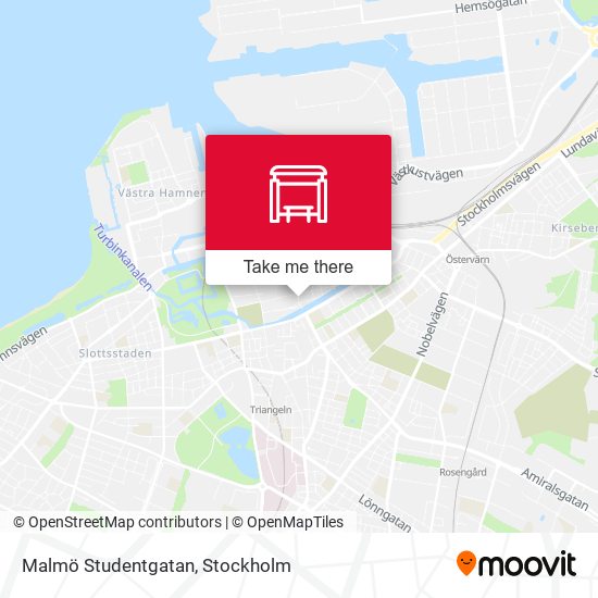 Malmö Studentgatan map