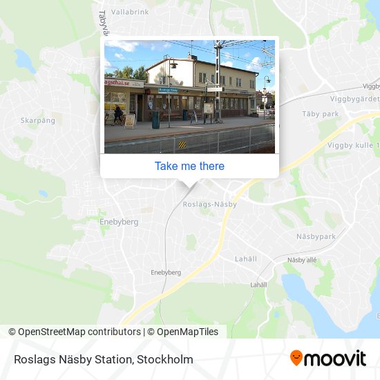 Roslags Näsby Station map