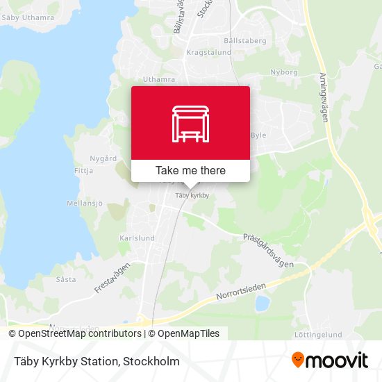 Täby Kyrkby Station map