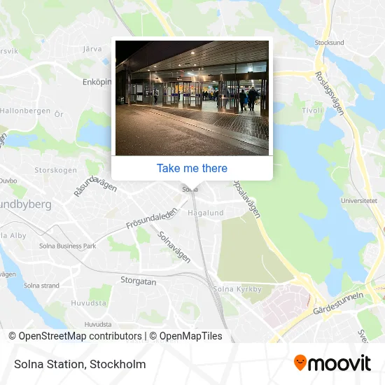 Solna Station map
