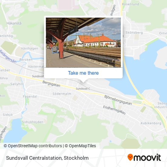 Sundsvall Centralstation map