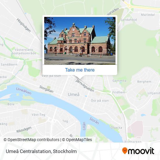 Umeå Centralstation map