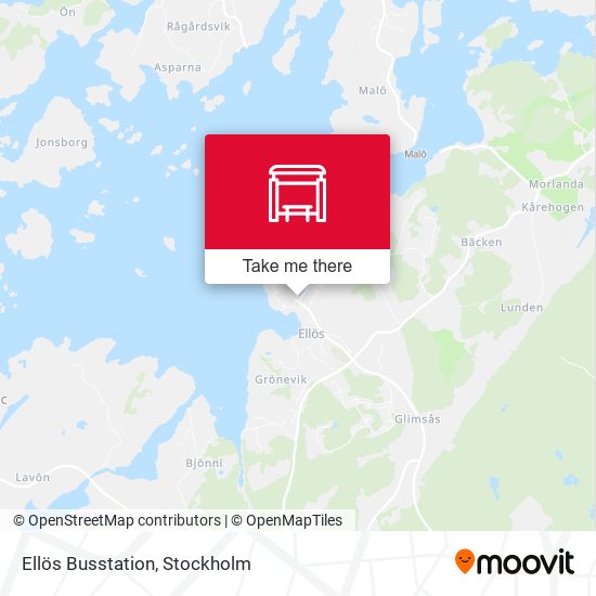 Ellös Busstation map