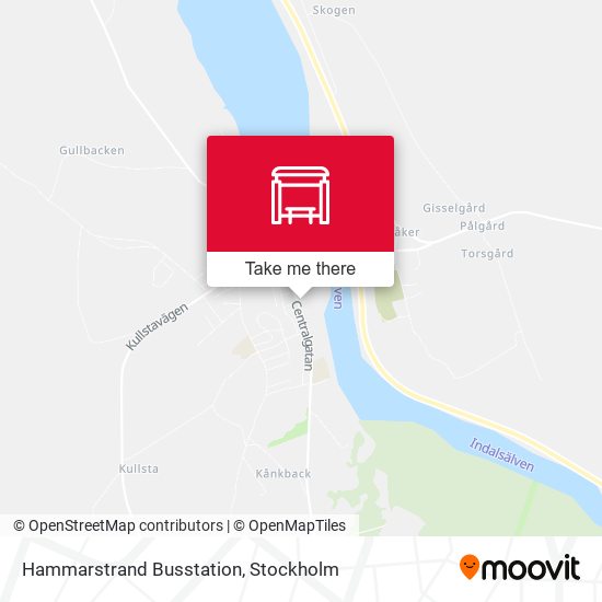 Hammarstrand Busstation map