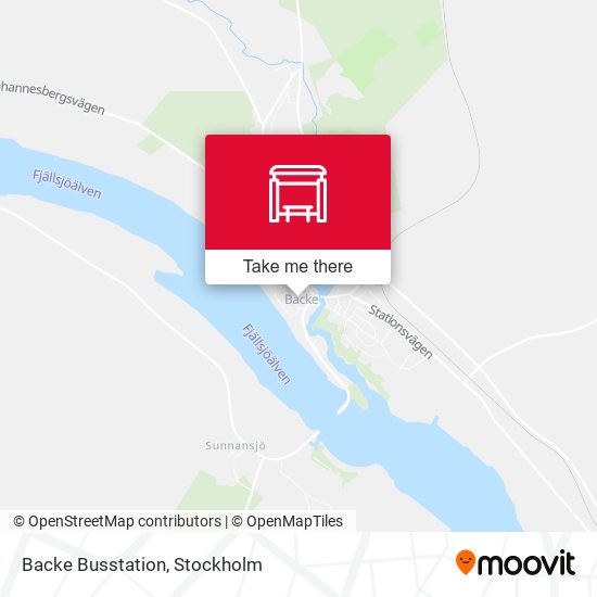 Backe Busstation map