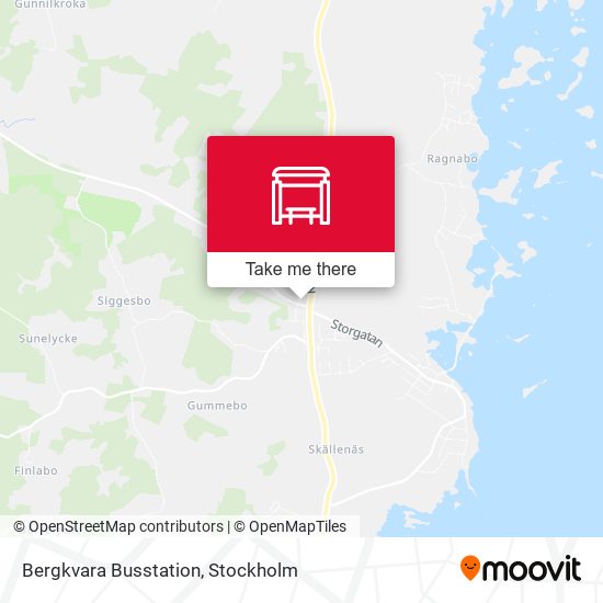 Bergkvara Busstation map