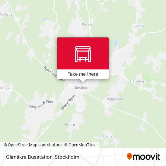 Glimåkra Busstation map