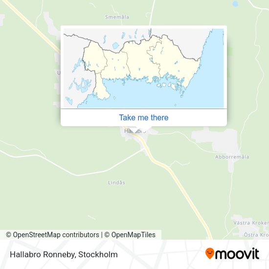 Hallabro Ronneby map