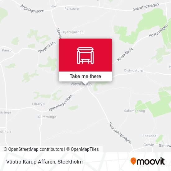 Västra Karup Affären map