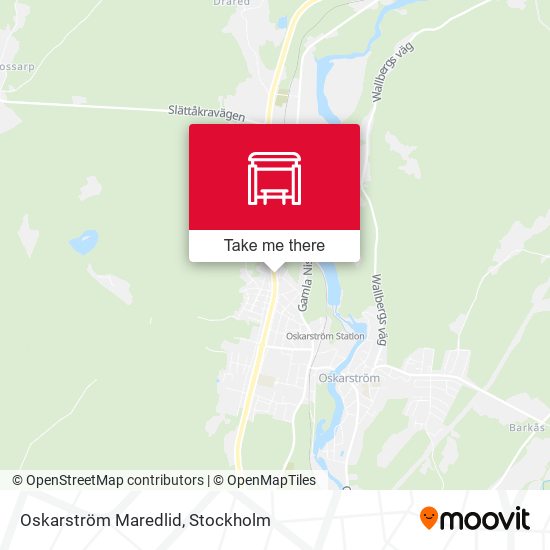 Oskarström Maredlid map