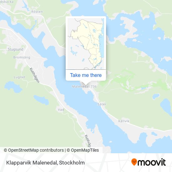 Klapparvik Malenedal map