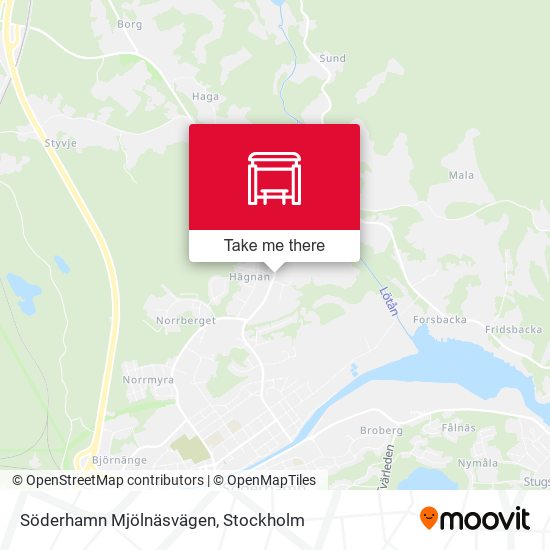 Söderhamn Mjölnäsvägen map