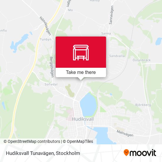 Hudiksvall Tunavägen map