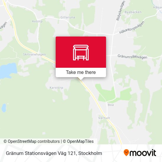 Gränum Stationsvägen Väg 121 map