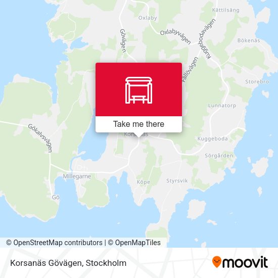 Korsanäs Gövägen map