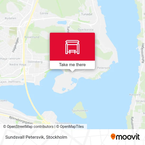 Sundsvall Petersvik map