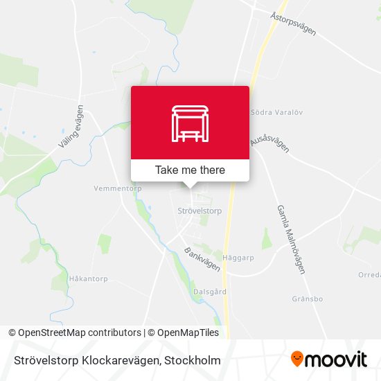 Strövelstorp Klockarevägen map