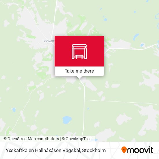 Yxskaftkälen Hallhåxåsen Vägskäl map