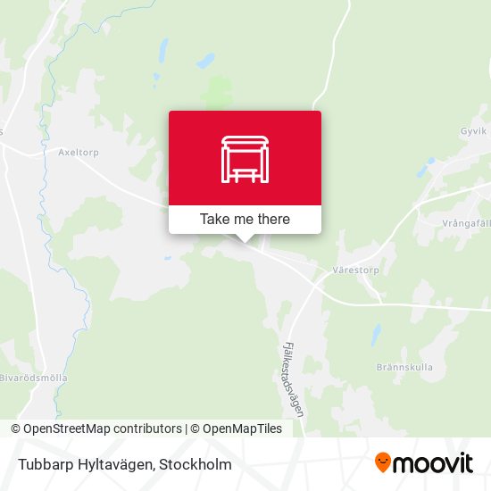 Tubbarp Hyltavägen map